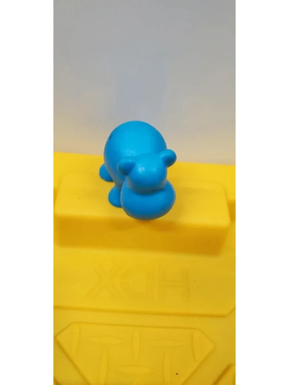 Blue Hippo Toy Plastic Figurine Miniature Animal Figure Collectible